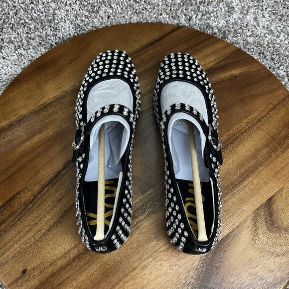 Sam Edelman Michaela Gem Women’s Size 9 Black Mary Janes Shoes Suede Noir NEW - Picture 7 of 11